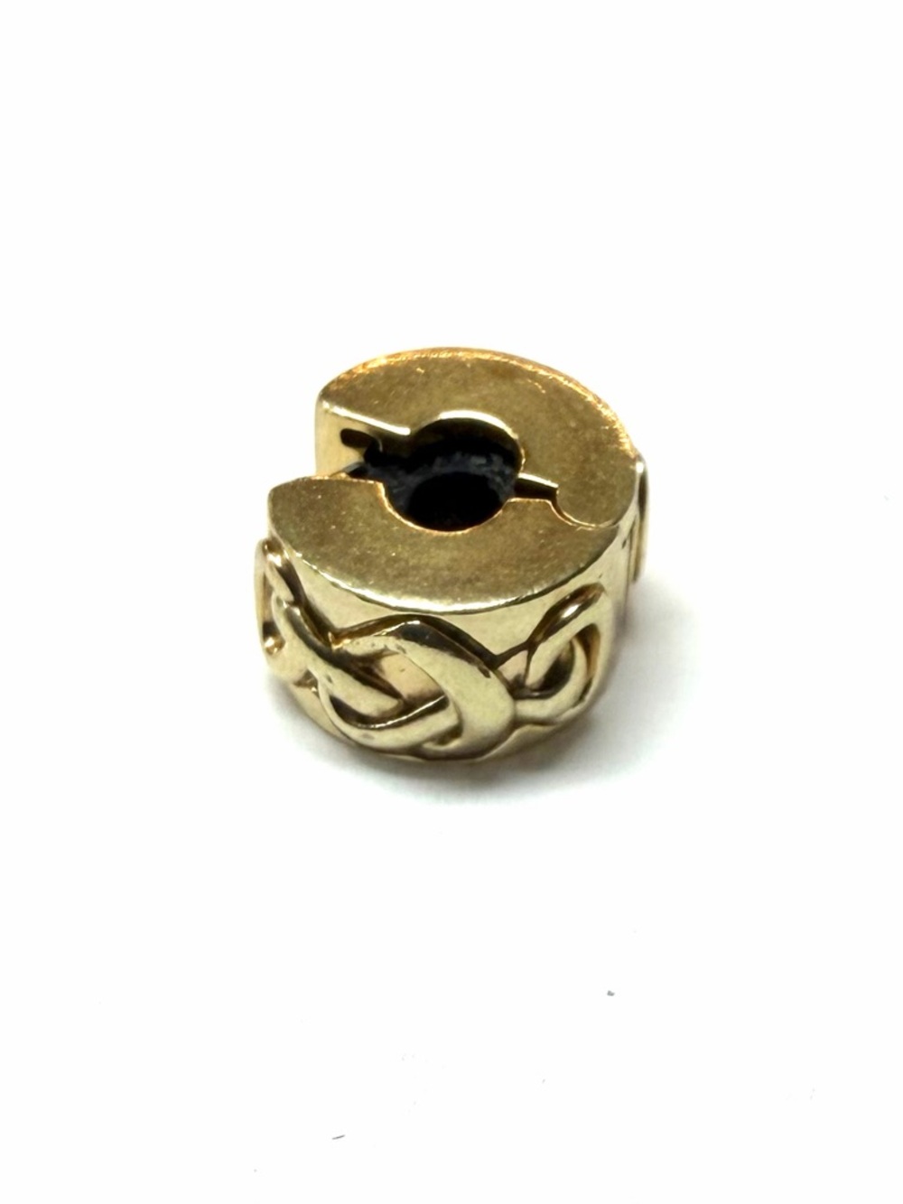 Pandora 14k Gold Plated Knotted Hearts Clip Charm 768035C00